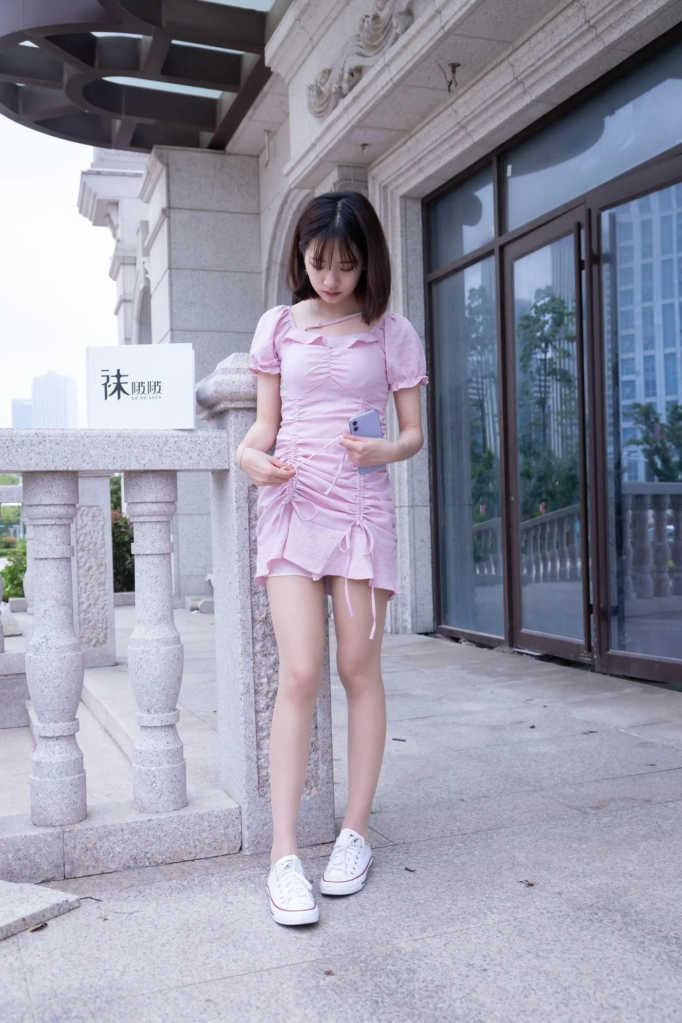 [BoBoSocks袜啵啵]NO.001 小甜豆-帆布鞋、白棉袜、肉丝 [138P]插图5
